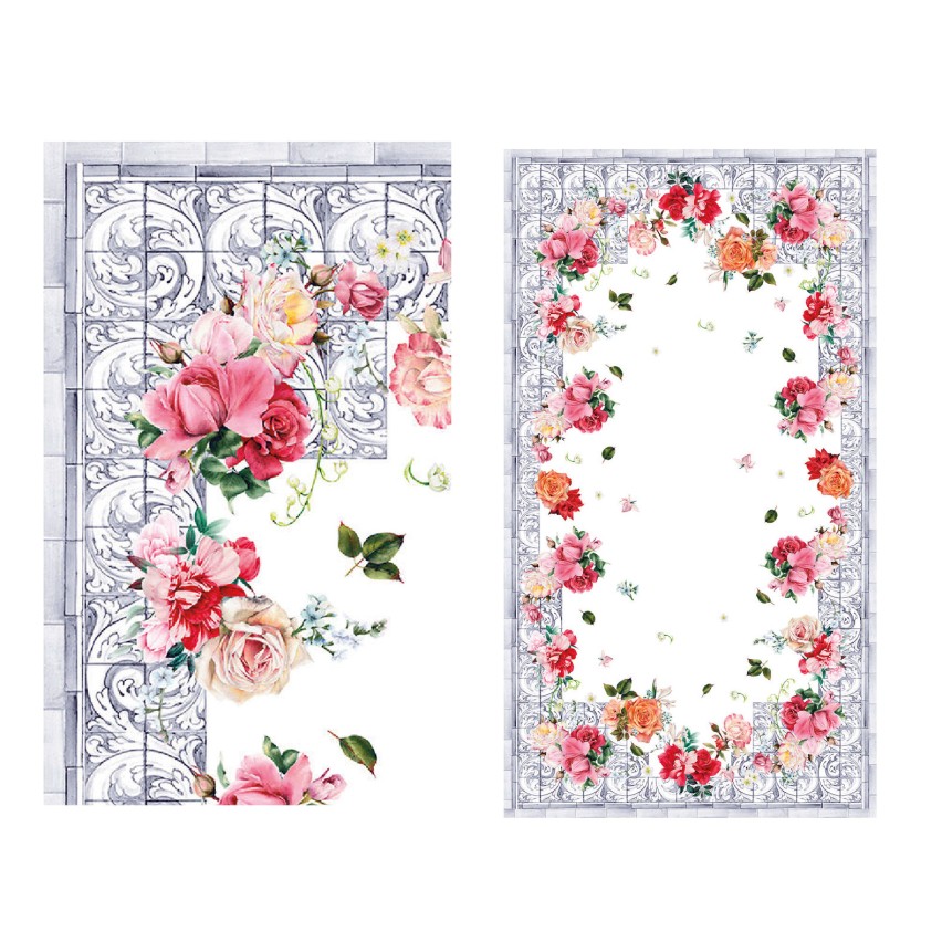 Tovaglia Vingi Tiffany cod.23 fantasia rose cotone