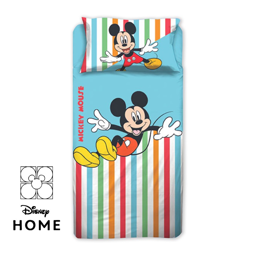 Lenzuola letto Topolino celeste colorate 100% cotone Disney