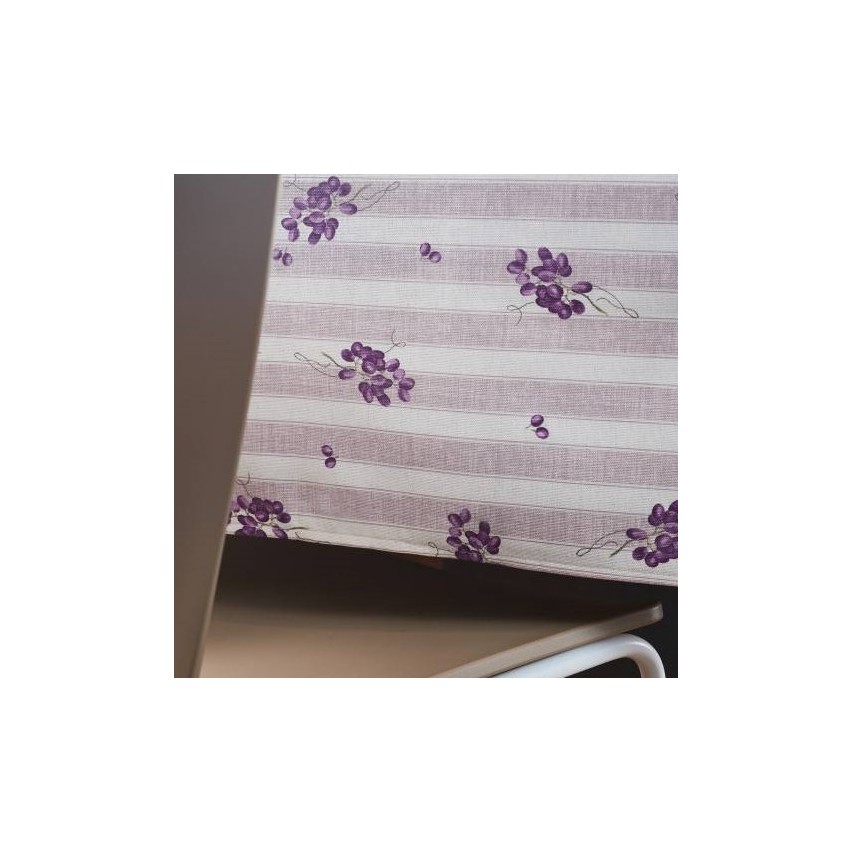 Tovaglia Vingi Armonia cod.A02 Var 2 rigata con uva cotone