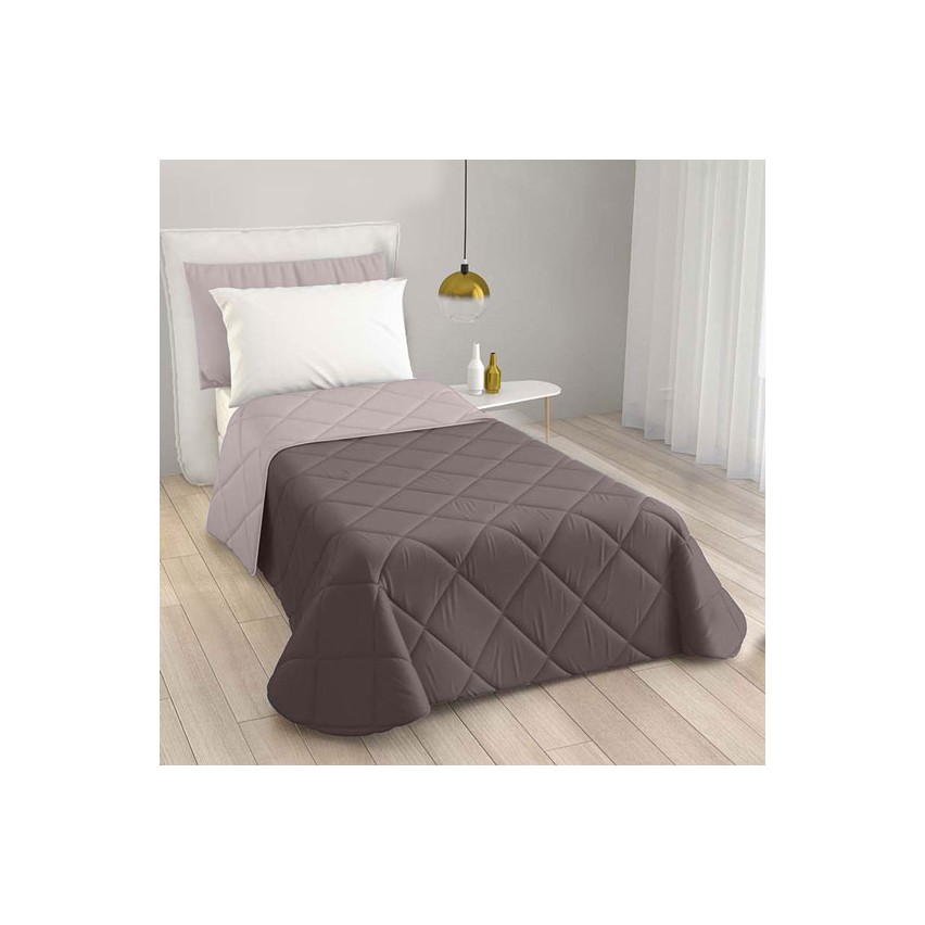 Copriletto Trapuntato Primaverile Bicolore - Microfibra, Doubleface, Misure Multiple - Foto 4