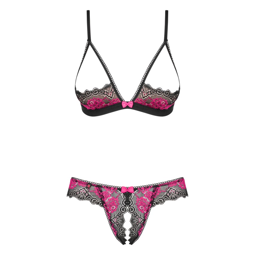 Sexy completino hot Obsessive Tulia Cupless crochless set  