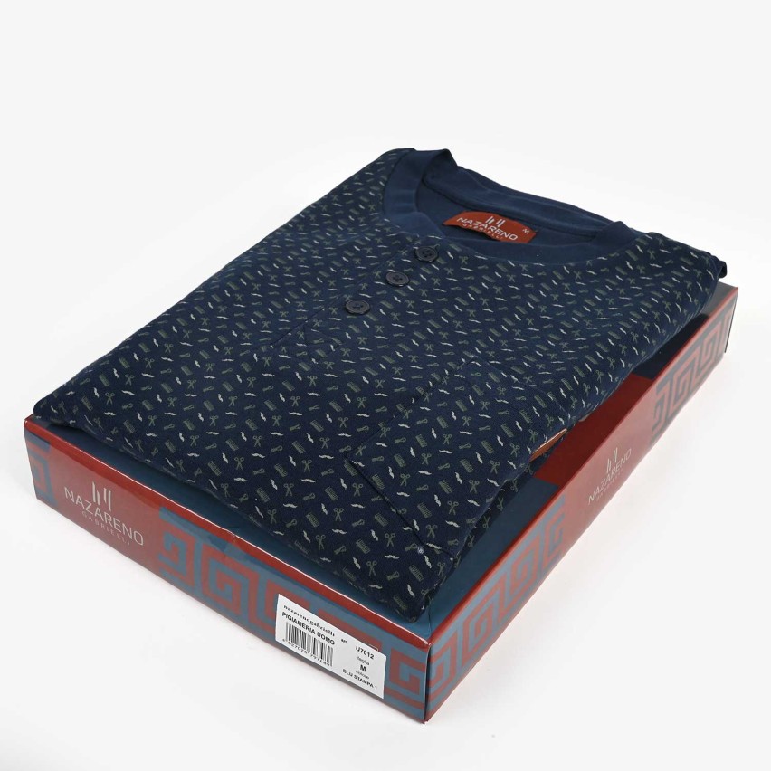 Pigiama uomo caldo cotone Nazareno Gabrielli U7012