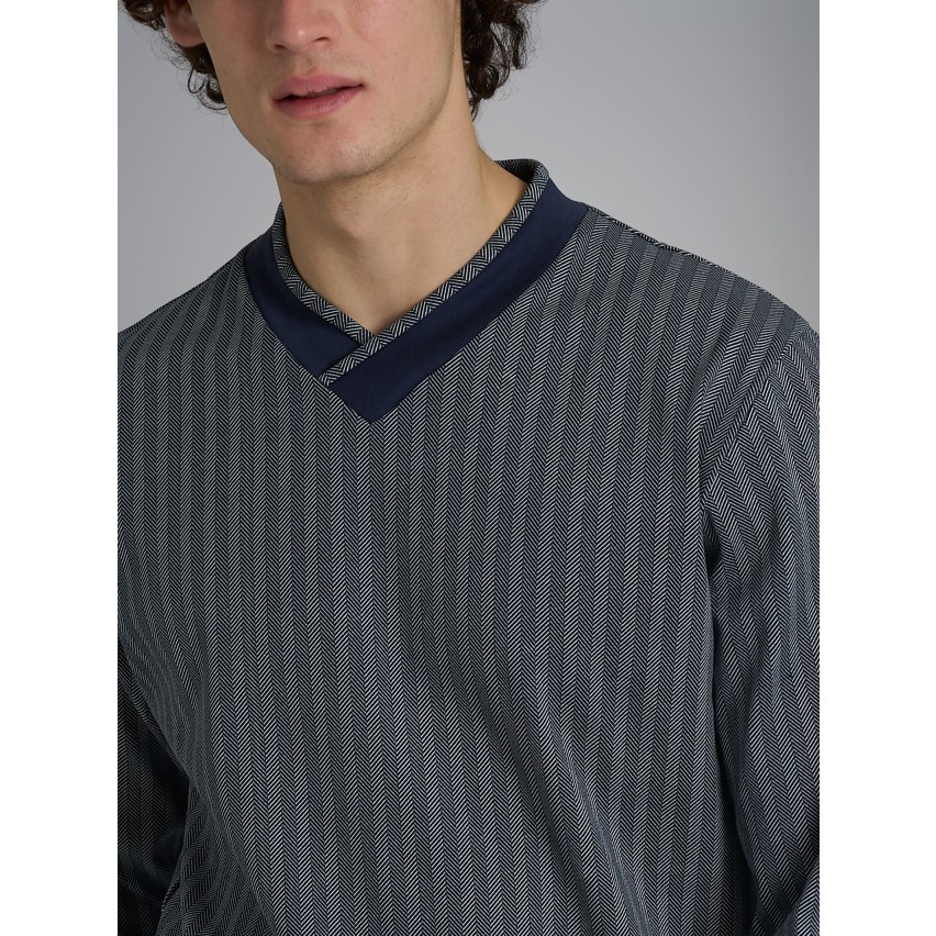 Pigiama uomo scollo a V interlock Ragno U961N2