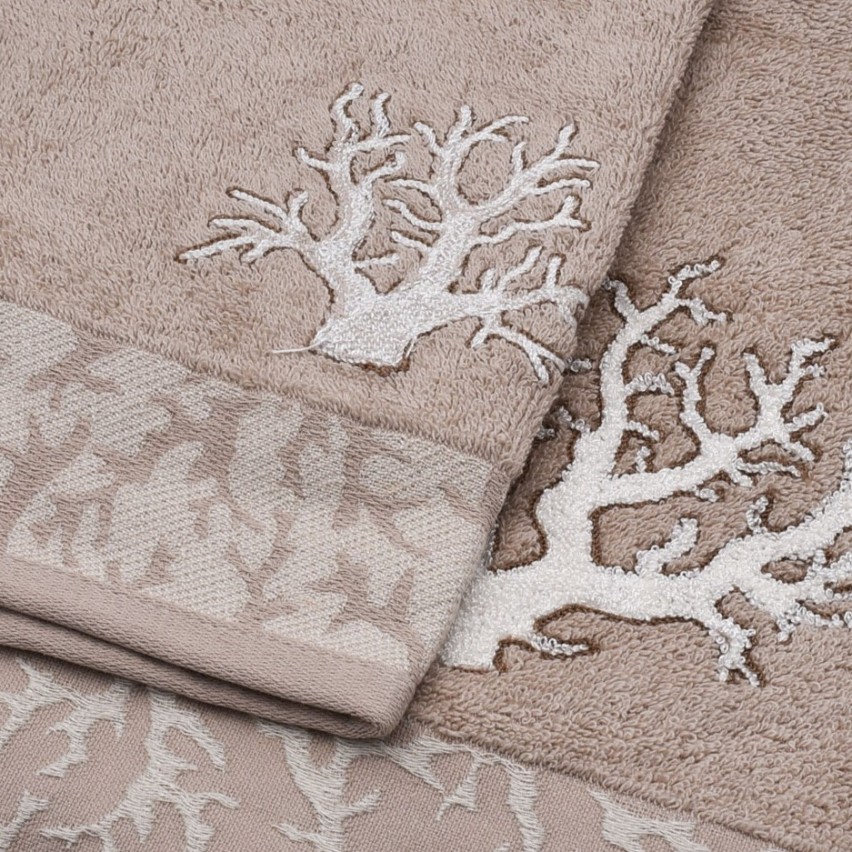 Vingi set asciugamani viso e ospite Paros beige