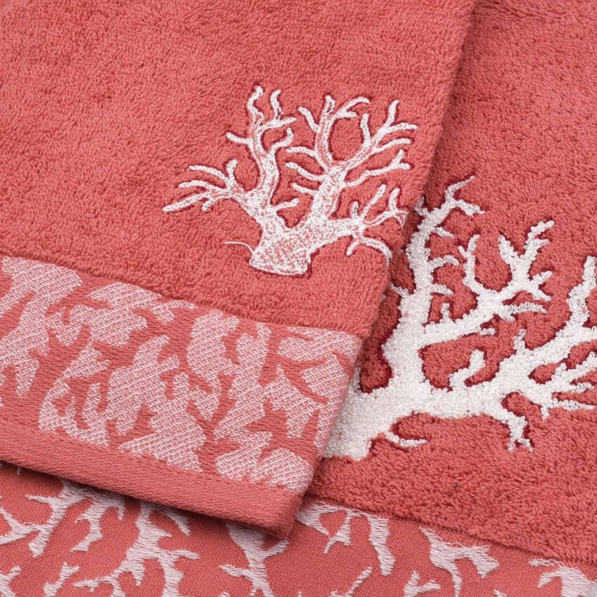Vingi set asciugamani viso e ospite Paros corallo