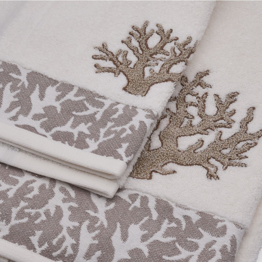 Vingi set asciugamani viso e ospite Paros panna