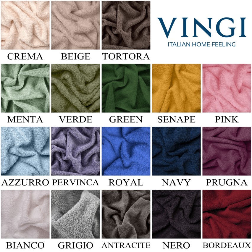 Vingi set asciugamani viso + ospite cotone 560 gr/m Unico 