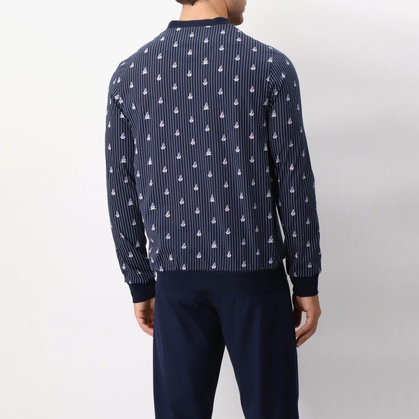 Pigiama uomo Perofil VPRT92816 barca vela 100% cotone 