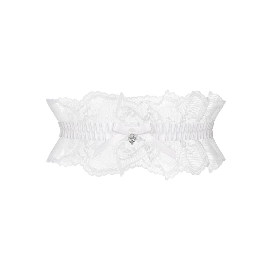 Giarrettiera sposa in pizzo e raso Obsessive wedda garter