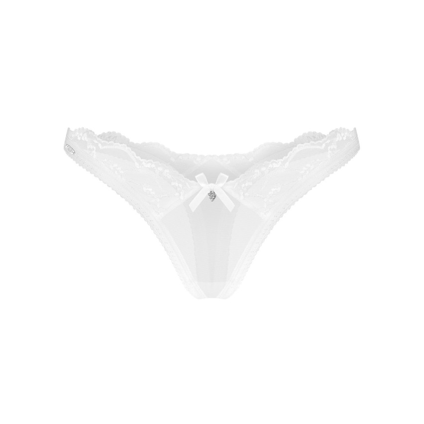 Perizoma in pizzo con strass Obsessive Weddya thong