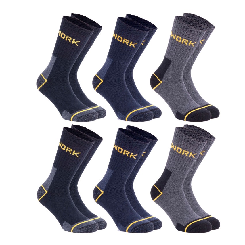 Calze lavoro corte lunghe Work Socks 6 paia
