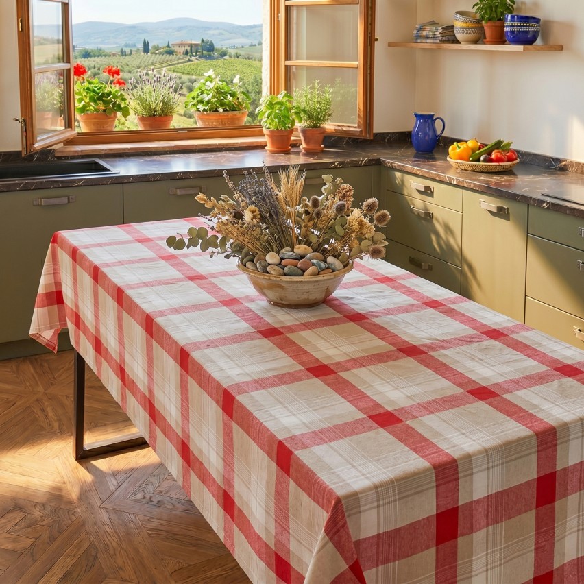 Tovaglia Zambaiti Cortina 100% Cotone Jacquard made in Italy