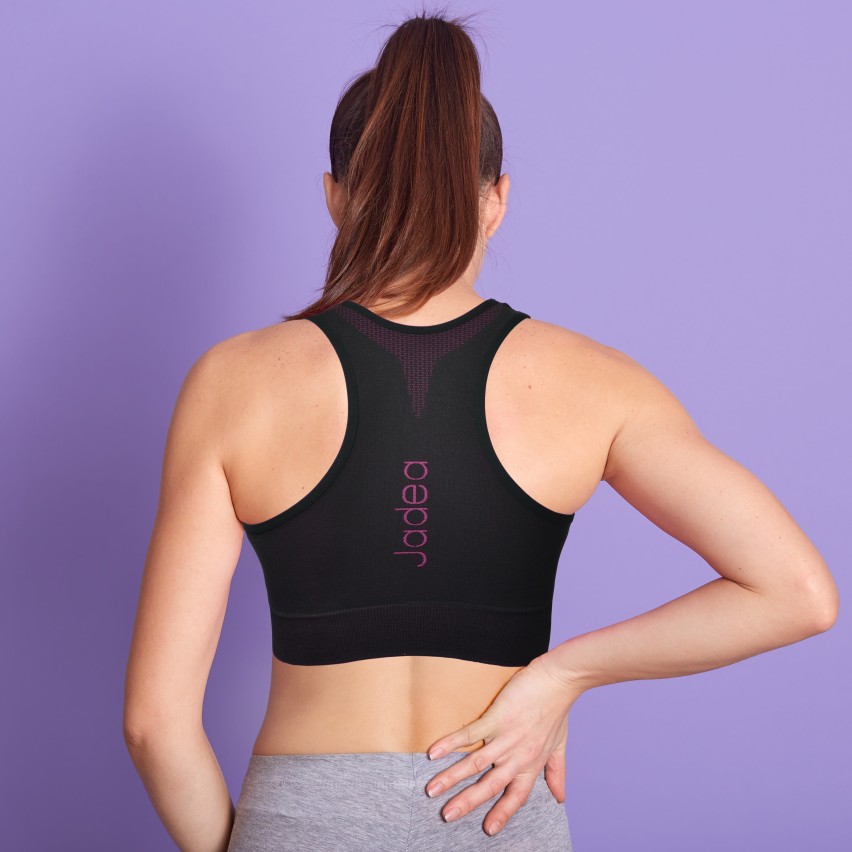 Canotta donna sportiva Jadea Fitness 212685 traspirante nero / fuxia