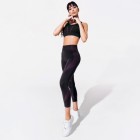 Leggings donna sportivo Jadea Fitness 610632 traspirante nero / fuxia