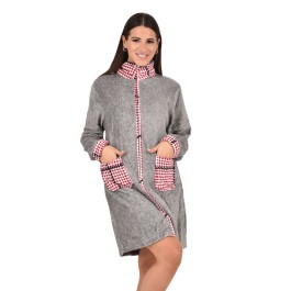 DESIGN - Mix & Match - Vestaglia Lunga Da Casa In Pile Borg Blu Candeggiato Con Stelle