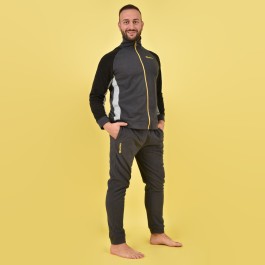 Tuta In Pile Uomo Con Zip Intera – Calda, Comoda E Perfetta Per L'inverno, Ideale Come Tuta Da Casa O Sportiva, Firmata Il Granchio