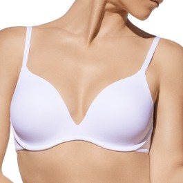 Selene, Reggiseno Donna Fascia Alta, con Ferretto Senza Imbottitura, con Dettagli Floreali, Collezione Inma, Colore Bianco, Taglia 2C