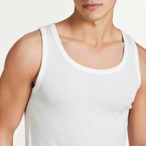 Canotta uomo spalla larga cotone e lana Ragno 065452