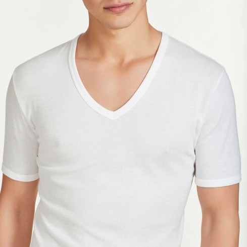 Maglia uomo manica corta cotone e lana Ragno 065458