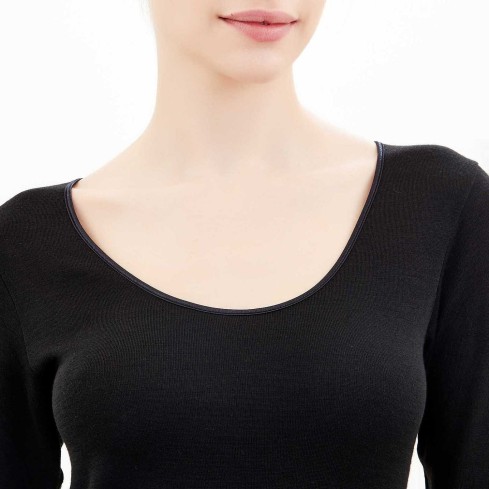 Maglia donna manica lunga lana e cotone Ragno 072459