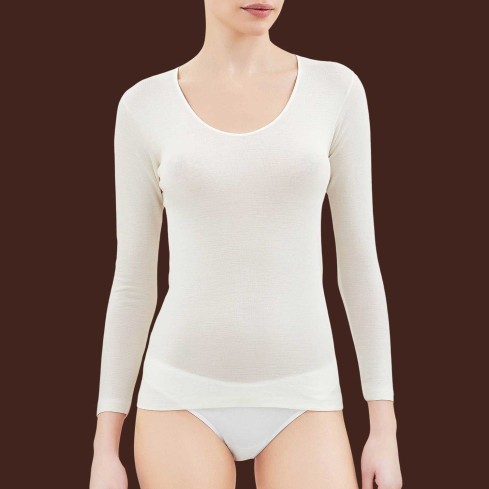 Maglia donna lana e seta Ragno 074029