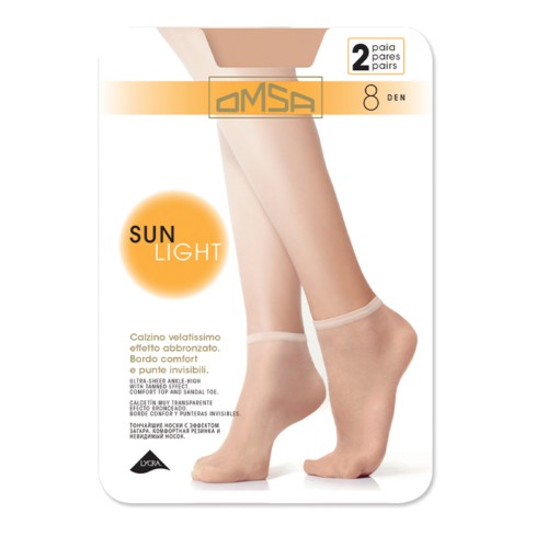 Calzino Omsa Sunlight 8 denari velatissimo 5 paia 