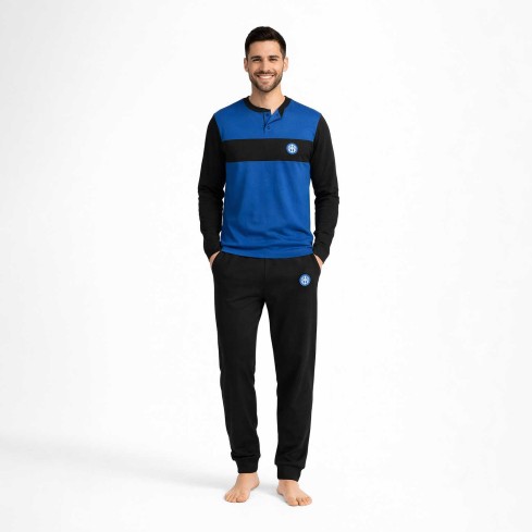 Pigiama uomo ufficiale Inter in caldo cotone nerazzurro PIGI 1145