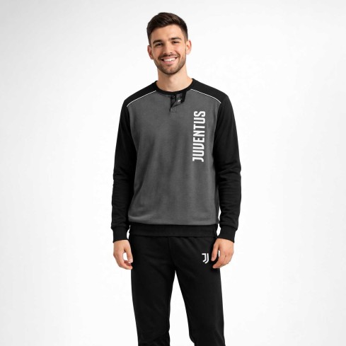 Pigiama ufficiale Juventus in caldo cotone bianconero PIGJ 1190