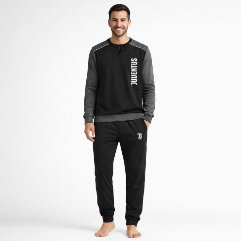 Pigiama ufficiale Juventus in caldo cotone bianconero PIGJ 1190