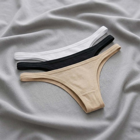 Tanga cotone bielastico pettinato Bluintimo 1810- 3 pezzi