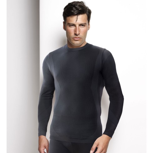 Maglia lupetto da uomo sportivo Intimidea 201192 in microfibra traspirante