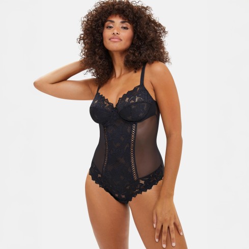 Body con ferretto tulle pizzo sensuale San Complexe Arum 20564