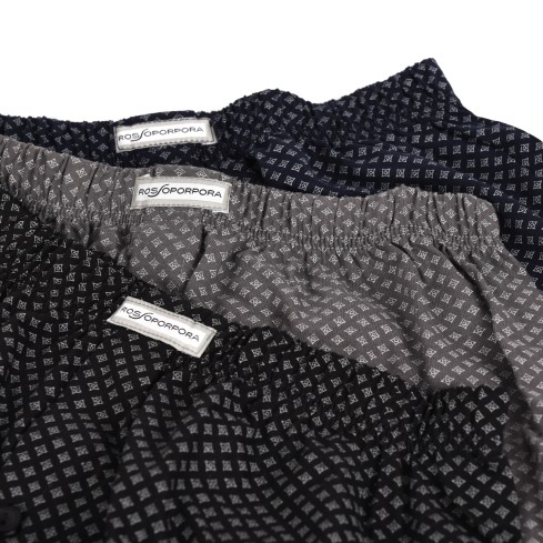 Boxer uomo in 100% cotone Rossoporpora 207 fantasia 3 pezzi 