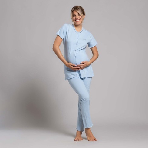 Pigiama donna premaman maglia aperta Biancaluna 26D21304