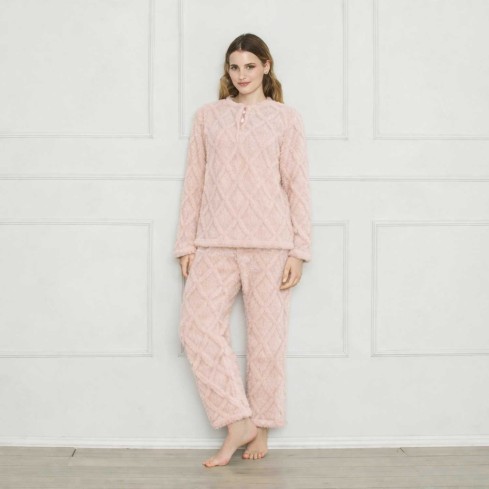 Pigiama donna pelliccetta effetto intreccio Cippi 2404