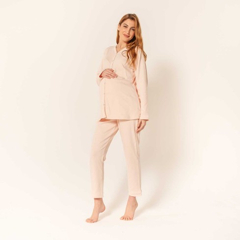 Pigiama donna premaman caldo cotone Biancaluna Kissimo 20301