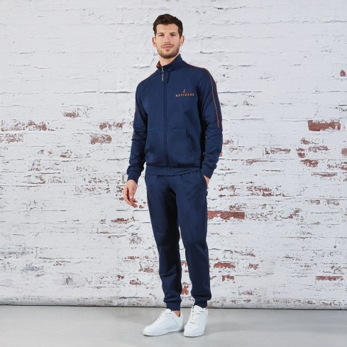 Tuta uomo in cotone leggermente felpato giacca con zip Navigare 28508