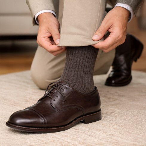 Calze uomo lunghe caldissime morbide Meritex 302T - 2 paia