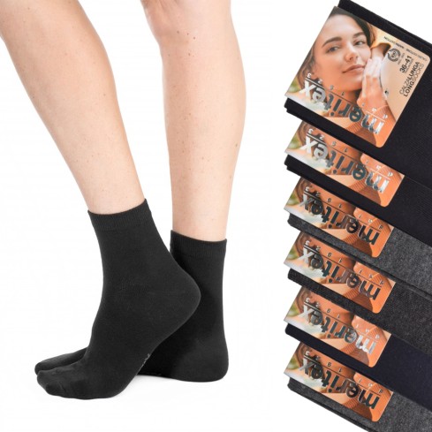 Calze corte assortite caldo cotone Meritex 310 6 paia 