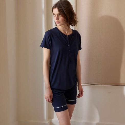 Pigiama donna corto in viscosa Jadea 3285