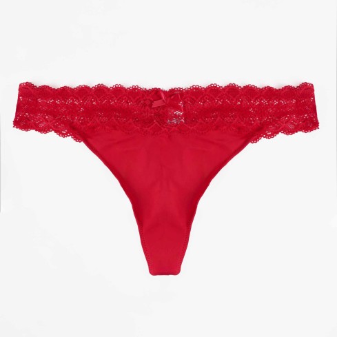 Perizoma donna con pizzo rosso Admas 42716