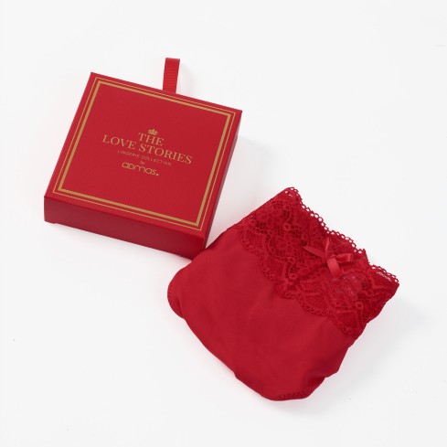 Perizoma donna con pizzo rosso Admas 42716