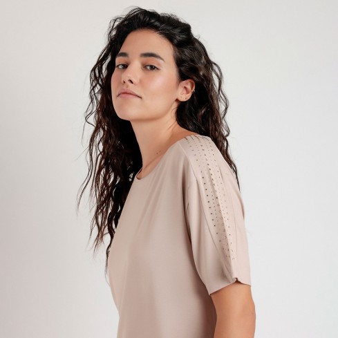 Maglia donna con strass in viscosa Admas 43628