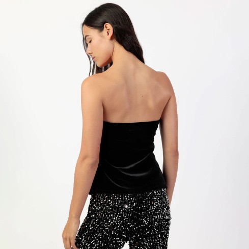 Top a fascia in velluto Admas 43681