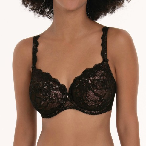 Reggiseno con ferretto in pizzo lavorato Rosa Faia 5288