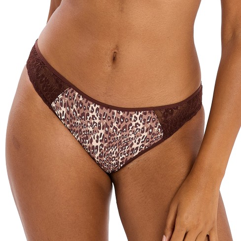 Slip donna microfibra leopardata e pizzo Sans Complexe 60PAP07
