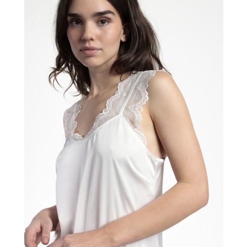Camicia da Notte Donna Sposa con pizzo scollo a V Admas 61406