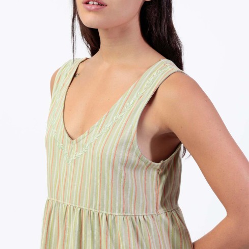 Abitino scollo a V con balze Admas 61471