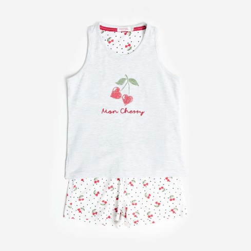 Pigiama bimba con pois e ciliegie cotone Admas 64352