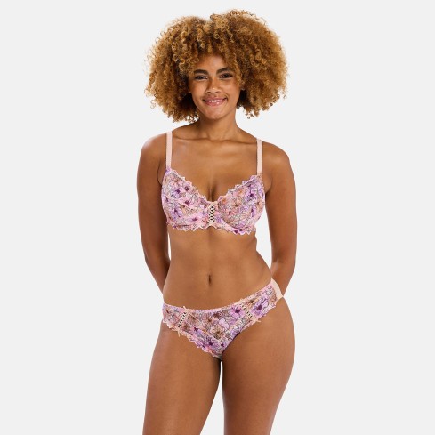 Slip donna pizzo floreale e microfibra Sans Complexe 669212